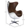 Sessel mit Armlehnen - Aviator-Stil - Leder und Metall - Cocoon image 7