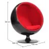 Kugel-Design-Sessel - In Stoff bezogen - Baller image 7