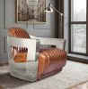 Designer-Armlehnsessel - Bezogen mit Leder - Lounge image 7