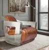 Designer-Armlehnsessel - Bezogen mit Leder - Lounge image 7