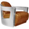 Designer-Armlehnsessel - Bezogen mit Leder - Lounge image 7