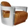 Designer-Armlehnsessel - Bezogen mit Leder - Lounge image 7
