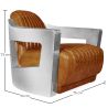 Designer-Armlehnsessel - Bezogen mit Leder - Lounge image 7