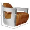 Designer-Armlehnsessel - Bezogen mit Leder - Lounge image 7