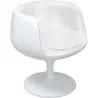 Loungesessel - Weißer Designerstuhl - Lederpolsterung - Geneva image 7