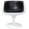 Loungesessel - Weißer Designerstuhl - Lederpolsterung - Geneva image 7