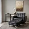 Designer Sessel mit Fußstütze - Bezug aus Kunstleder - Konel image 7