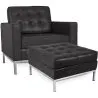 Designer Sessel mit Fußstütze - Bezug aus Kunstleder - Konel image 7