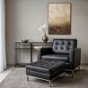 Designer Sessel mit Fußstütze - Bezug aus Kunstleder - Konel image 7