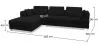 Chaiselongue mit 3 Sitzen - Bezogen mit Stoff - Boretti image 7