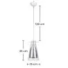 Deckenlampe - Pendelleuchte - Stahl und Glas - Apolo image 7