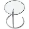 Verstellbarer runder Beistelltisch - Glas und Stahl - Lake image 7
