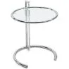 Verstellbarer runder Beistelltisch - Glas und Stahl - Lake image 7
