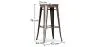 Industriedesign Barhocker - Holz & Stahl - 76cm - Stylix image 7