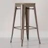 Industriedesign Barhocker - Holz & Stahl - 76cm - Stylix image 7