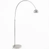 Gewölbte Metall-Stehlampe mit rundem Marmorfuß – Arko image 7