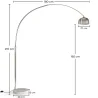 Gewölbte Metall-Stehlampe mit rundem Marmorfuß – Arko image 7