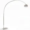 Gewölbte Metall-Stehlampe mit rundem Marmorfuß – Arko image 7