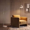Gewölbte Metall-Stehlampe mit rundem Marmorfuß – Arko image 7