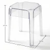 Hocker Niedrig Transparent - 47cm - Victoria Queen image 7