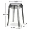 Barhocker Design Transparent - 47cm - Victoria Queen image 7