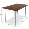 Rechteckiger Esstisch - Industriedesign - Holz - Tawny image 7