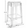 Transparenter Design-Hocker - 65cm - Victoria Queen image 7