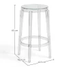 Transparenter Design Hocker - 65cm - Arthur image 7