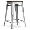 Barhocker - Industriedesign - Holz & Stahl - 60cm -Stylix image 7