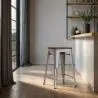 Barhocker - Industriedesign - Holz & Stahl - 60cm -Stylix image 7