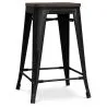 Barhocker - Industriedesign - Holz & Stahl - 60cm -Stylix image 7