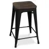 Barhocker - Industriedesign - Holz & Stahl - 60cm -Stylix image 7