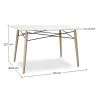 Rechteckiger Esstisch - Skandinavisches Design - Holz - 110 x 80 cm image 7