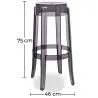 Transparenter Design-Hocker - 75cm - Victoria Queen image 7