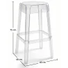 Transparenter Design-Hocker - 75cm - Victoria Queen image 7