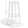 Transparenter Design Hocker - 75cm - Arthur image 7
