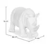 Dekorative Figur Nashorn - Matt Weiß - Rhyn image 7