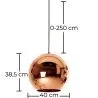 Deckenlampe - Pendelleuchte im Kugeldesign - 40cm - Range image 7
