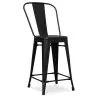 Barhocker mit Rückenlehne - Industriedesign - 60cm - Stylix image 7