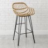 Rattan Barhocker mit Armlehnen - Boho Bali Style - 75cm - Many image 7