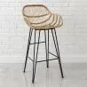 Rattan Barhocker mit Armlehnen - Boho Bali Style - 75cm - Many image 7
