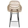 Rattan Barhocker mit Armlehnen - Boho Bali Style - 75cm - Many image 7