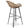 Rattan Barhocker mit Armlehnen - Boho Bali Style - 75cm - Many image 7
