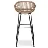 Rattan Barhocker mit Armlehnen - Boho Bali Style - 75cm - Many image 7