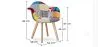  Esszimmerstuhl mit Armlehnen und Patchwork-Bezug - Pixi image 7