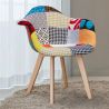  Esszimmerstuhl mit Armlehnen und Patchwork-Bezug - Pixi image 7