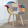  Esszimmerstuhl mit Armlehnen und Patchwork-Bezug - Pixi image 7
