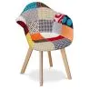  Esszimmerstuhl mit Armlehnen und Patchwork-Bezug - Pixi image 7