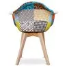  Esszimmerstuhl mit Armlehnen und Patchwork-Bezug - Pixi image 7
