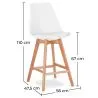 Hocker im skandinavischen Stil - Holzbeine - Denisse image 7